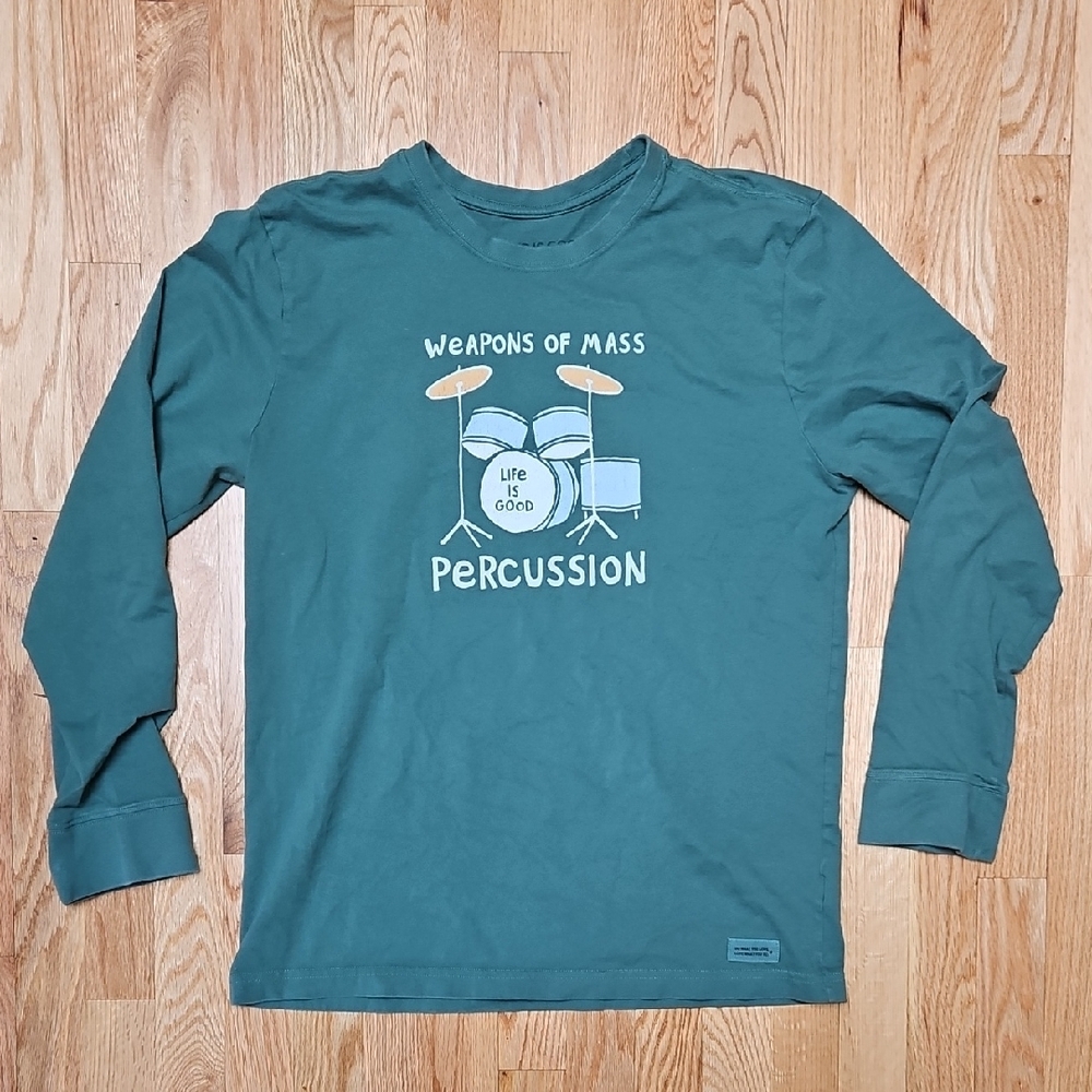 Percussion Graphic Kids Long Sleeve Shirt - Green
